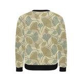 Ginkgo leaves design pattern Men's Crew Neck Sweatshirt