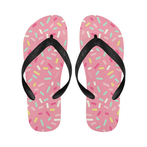 Pink donut glaze candy pattern Unisex Flip Flops