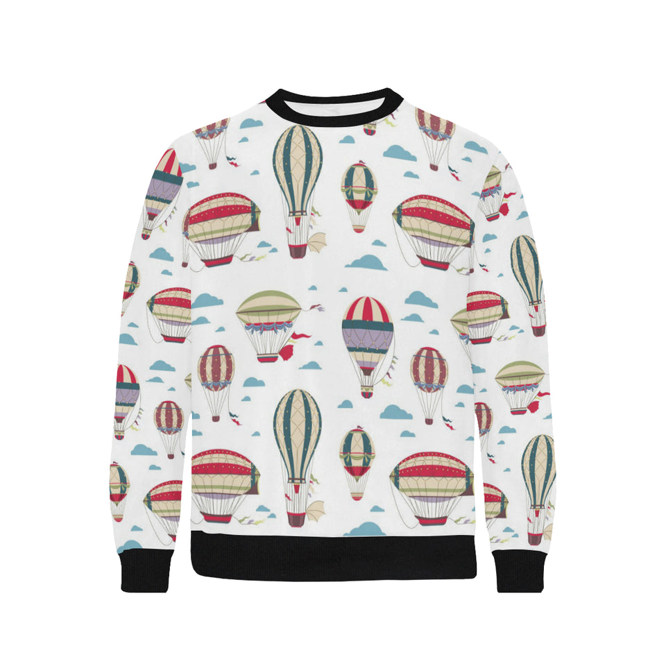Hot air balloon pattern Men's Crew Neck Sweatshirt