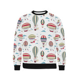 Hot air balloon pattern Men's Crew Neck Sweatshirt
