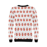 Daruma japanese wooden doll pattern Women's Crew Neck Sweatshirt