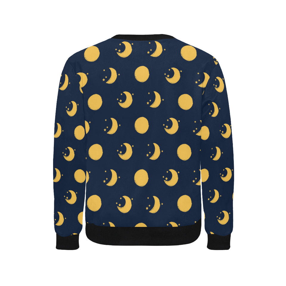 Moon star pattern Men's Crew Neck Sweatshirt