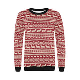 Dachshund Nordic pattern Women's Crew Neck Sweatshirt