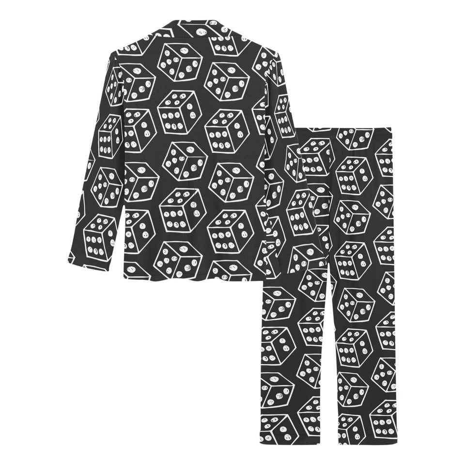 Dice Pattern Print Design 01 Women's Long Pajama Set