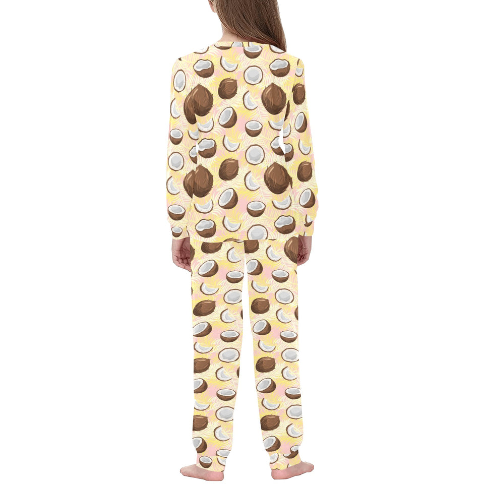 Coconut Pattern Print Design 05 Kids' Boys' Girls' All Over Print Pajama Set