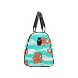 Octopuses sea wave background Travel Bag
