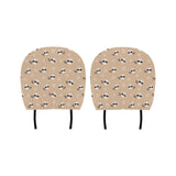 Cute raccoon heart pattern Car Headrest Cover