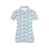 Swordfish Pattern Print Design 01 Women's All Over Print Polo Shirt