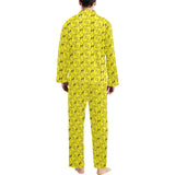 Duck Pattern Print Design 02 Men's Long Pajama Set