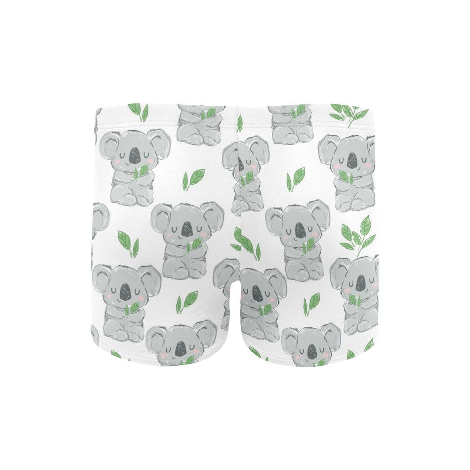 Hand drawn Koala leaves pattern Men's Swimming Trunks
