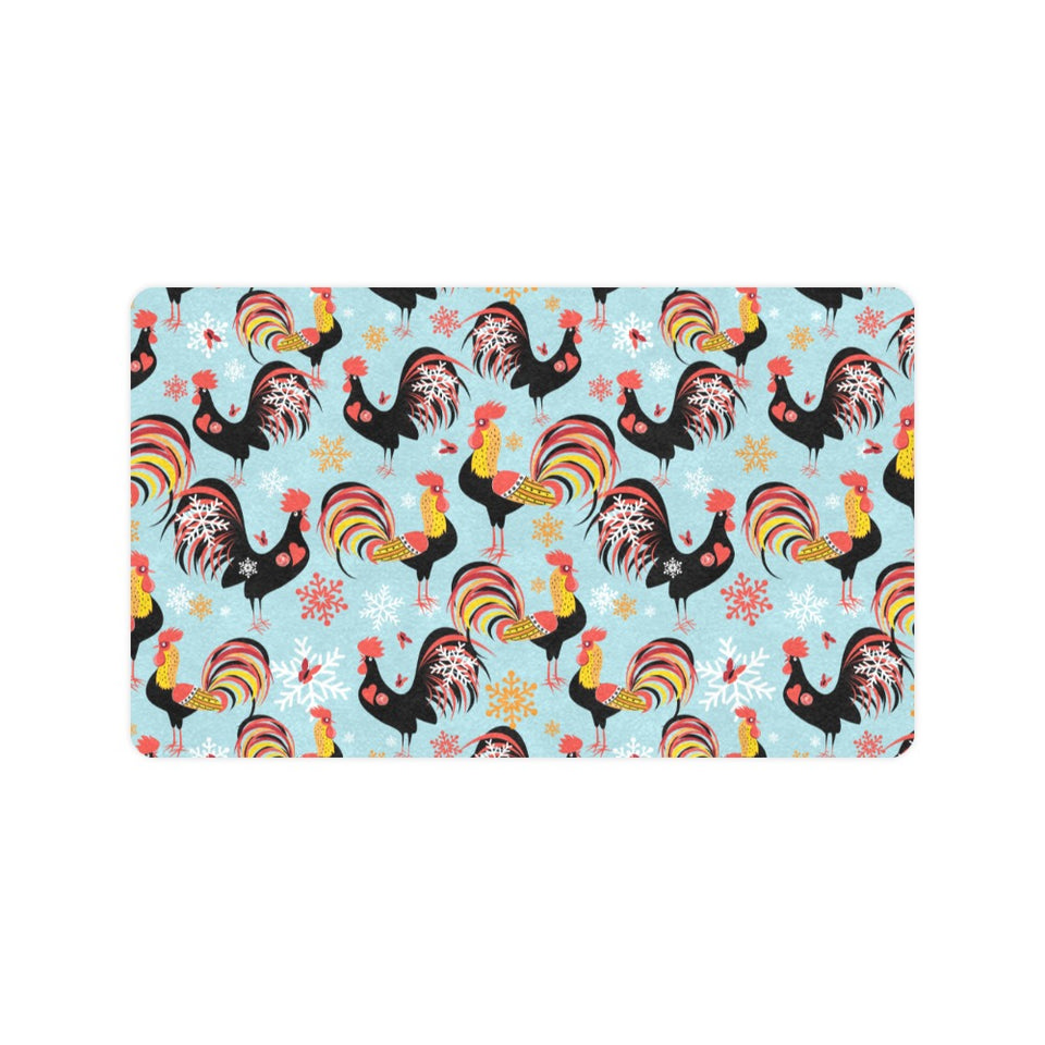 Rooster chicken cock snowfalke Doormat