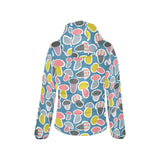 Colorful mushroom design pattern Women's Padded Hooded Jacket