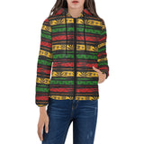 Canabis Marijuana Weed Pattern Print Design 04 Women's Padded Hooded Jacket