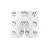 Cute Siberian Husky pattern Men's Swimming Trunks