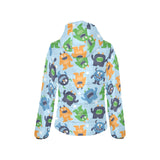 Alien Pattern Print Design 04 Women's Padded Hooded Jacket