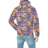 Goldfish Pattern Print Design 05 Men's Padded Hooded Jacket