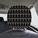 Deer Christmas new year pattern argyle Car Headrest Cover