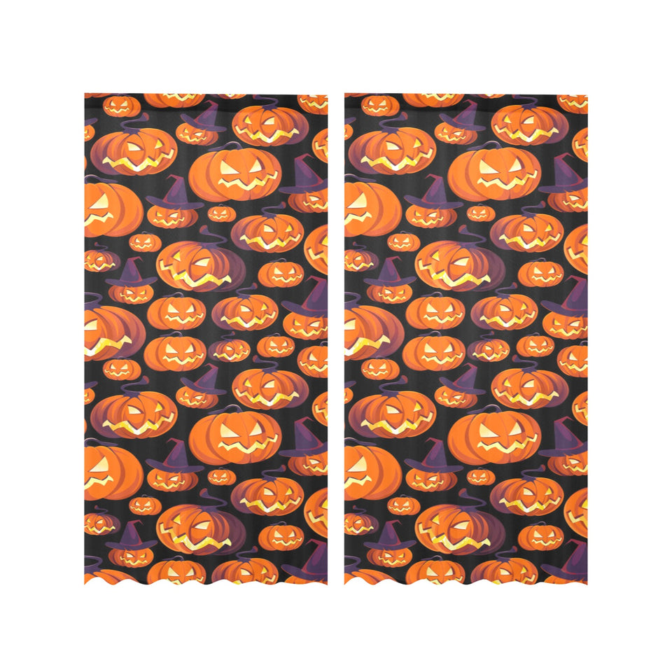 Halloween Pumpkin pattern Gauze Curtain