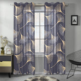Gold ginkgo leaves Gauze Curtain