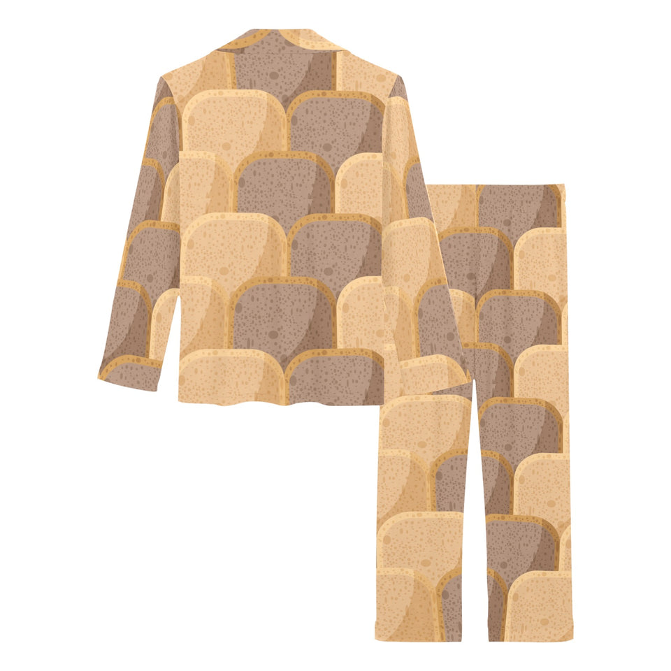 Bread Toast Pattern Print Design 04 Women's Long Pajama Set
