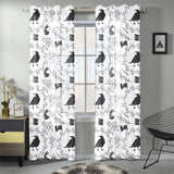 Crows floral wreath rabbit pattern Gauze Curtain