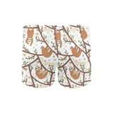 Sloths hanging on the tree pattern Men's Swimming Trunks