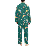 Kangaroo leaves pattern Men's Long Pajama Set