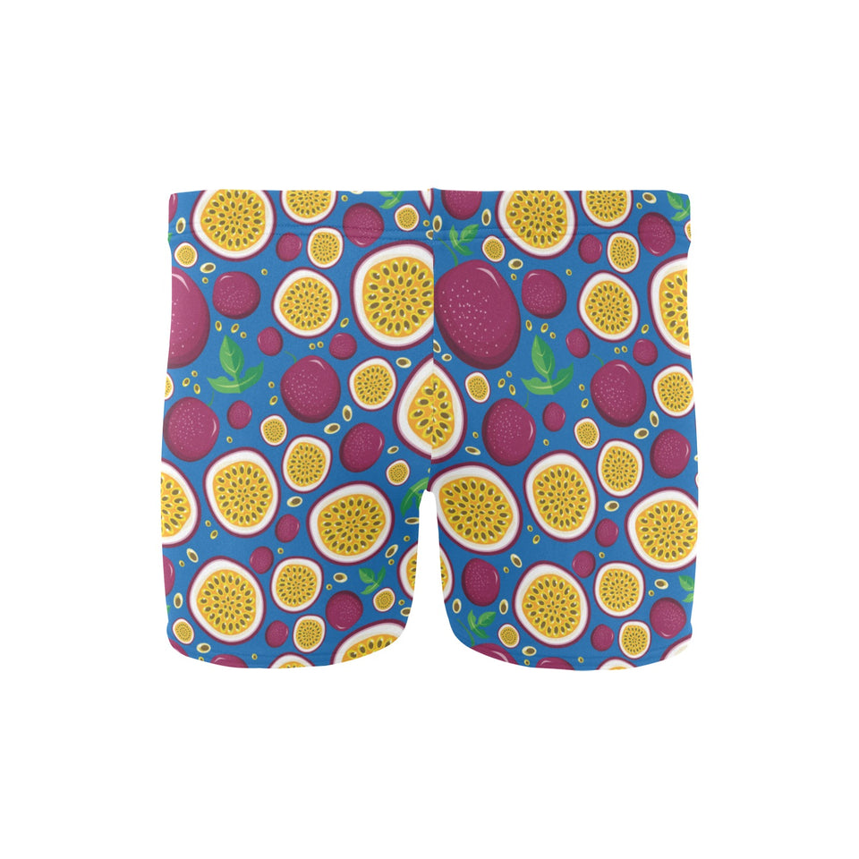 Passion fruit blue background Men's Swimming Trunks