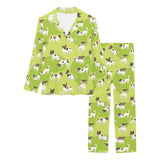 Jack Russel Pattern Print Design 01 Women's Long Pajama Set