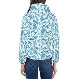 Coral Reef Pattern Print Design 01 Women's Padded Hooded Jacket