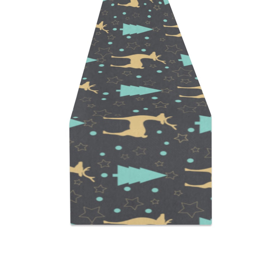 Deers star tree pattern Table Runner