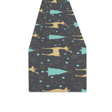 Deers star tree pattern Table Runner