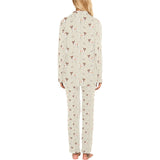 Jack Russel Pattern Print Design 02 Women's Long Pajama Set