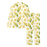 Corn Pattern Print Design 05 Women's Long Pajama Set