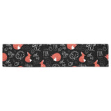 fox sleeping fox pattern Table Runner