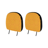 Orange traditional indian element pattern Car Headrest Cover