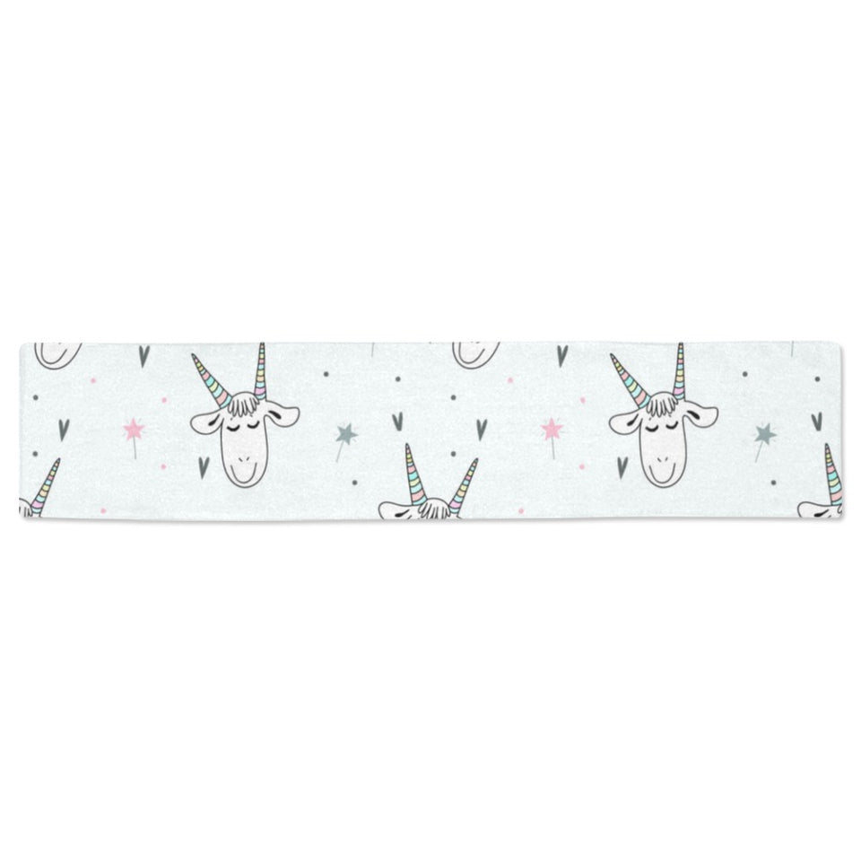 Cute goat design pattern Table Runner