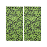 Green hop pattern Gauze Curtain