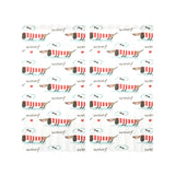 Cute dachshund bone pattern Gauze Curtain