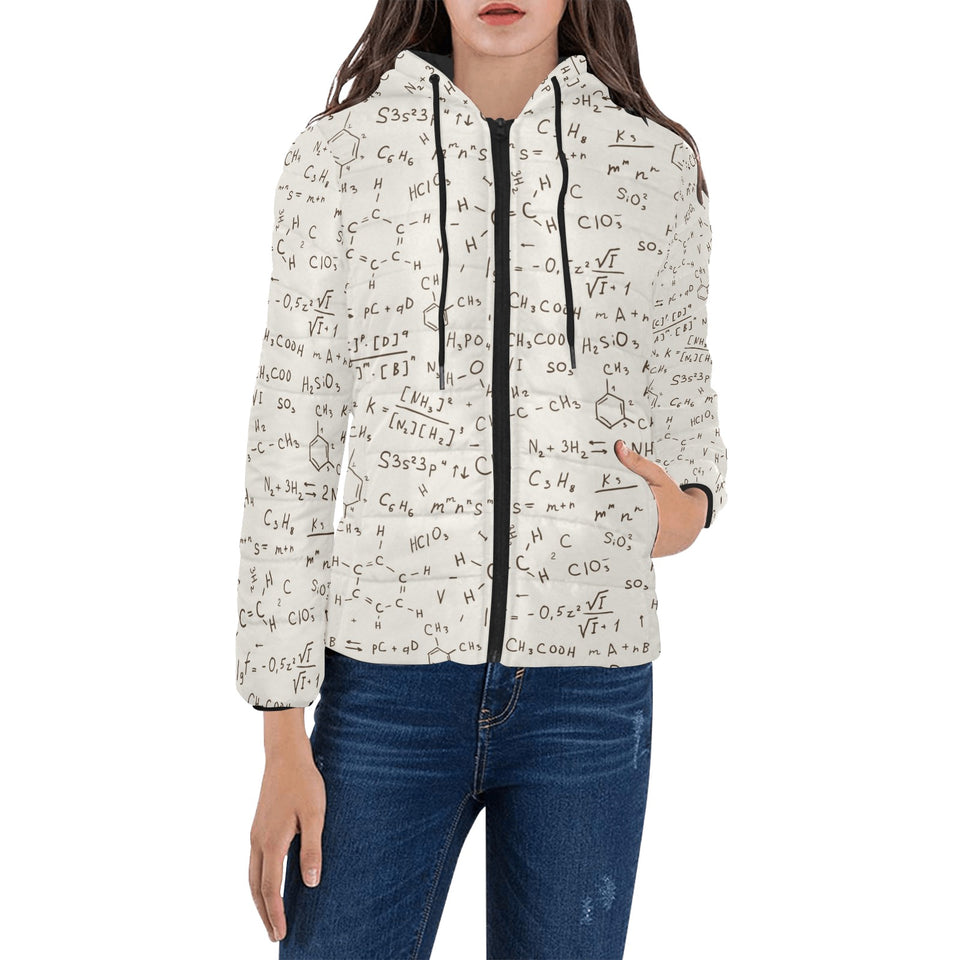 Clown Fish Pattern Print Design 05 Women's Padded Hooded Jacket