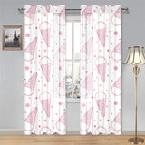Hand drawn ice cream pattern Gauze Curtain