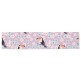 Beautiful toucan flower leaves Table Runner