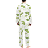 Cucumber sketch pattern Men's Long Pajama Set