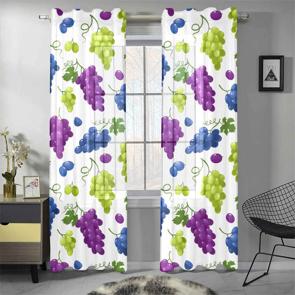 Grape pattern Gauze Curtain