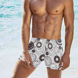 Classic vintage clock pattern Men's Swimming Trunks