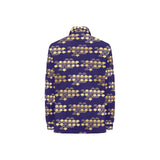 Beautiful japanese fan pattern Women's Long Sleeve Polo Shirt