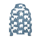 polar bear mother her child pattern Kids' Boys' Girls' Padded Hooded Jacket