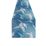 Shark hand drawn Table Runner