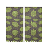 Hop pattern black background Gauze Curtain