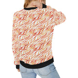 Fire flame watercolor pattern Women's Crew Neck Sweatshirt